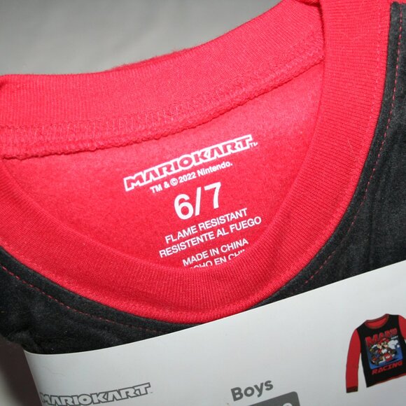 🏅 NTW MARIO KART PJs BOYS 6 7 PAJAMAS SET SHIRT PANTS GAMER NINTENDO BRAND NEW - Picture 3 of 10